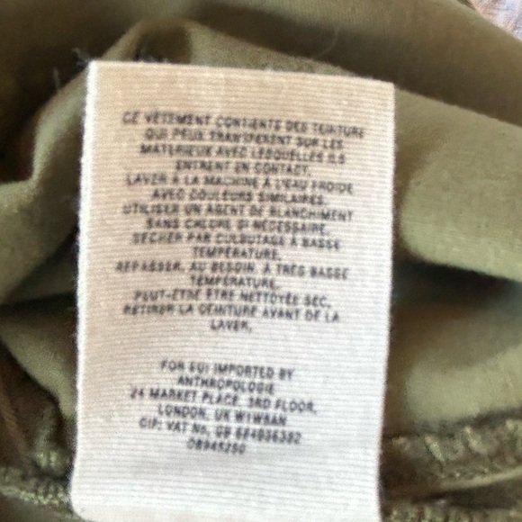 Maeve Green Denim Dress Belt V Neck Midi Length Size 6 (fits snug like a 4) - Picture 2 of 16